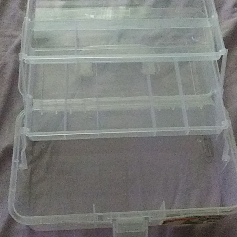 Two tray storage box barley used